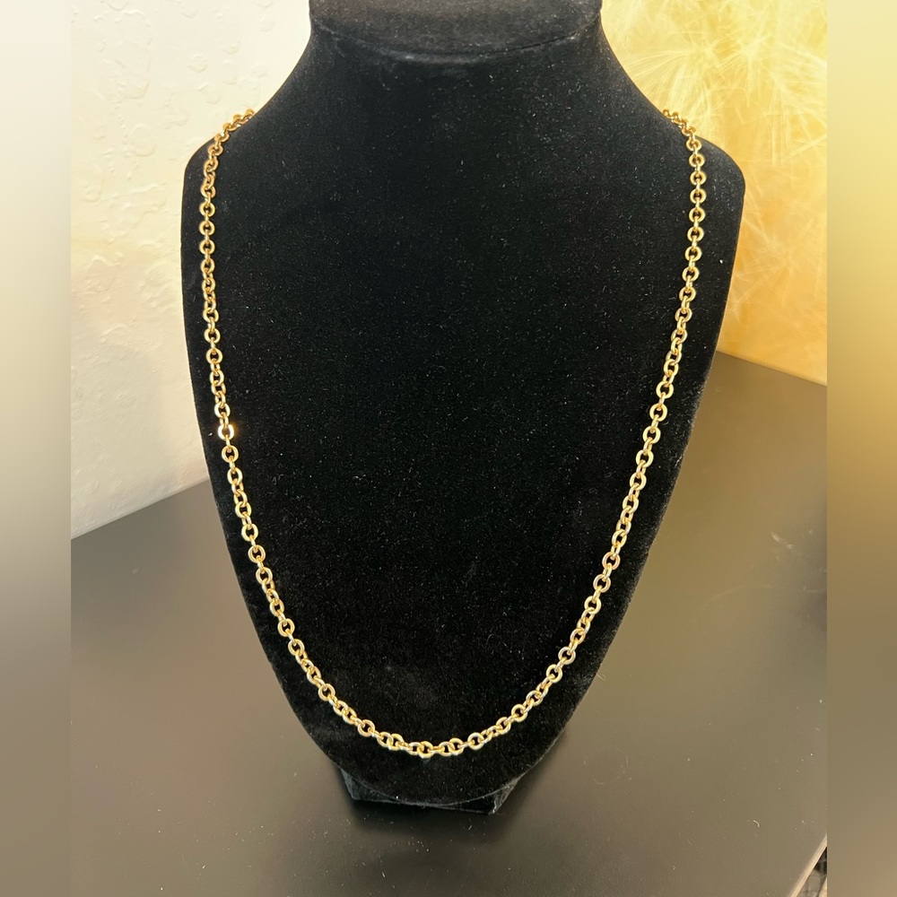 Sarah Coventry gold tone rope chain 26”